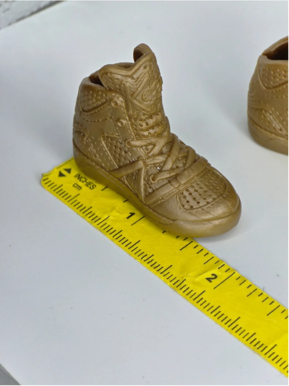Vintage Mattel Ken Doll Metallic Gold High-Top Sneakers Shoes for 12